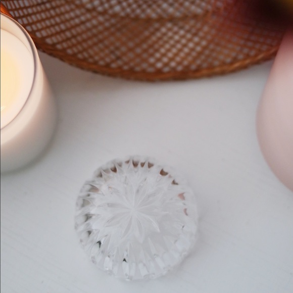 Vintage Cut Crystal Starburst Scalloped Edge Dish - Picture 7 of 7